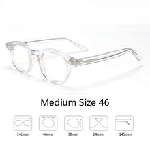 Load image into Gallery viewer, Optical Eyeglasses Frame Men Women Johnny Depp LEMTOSH Vintage Glasses Computer Acetate Spectacle Frame For Male Clear Lens
