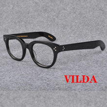 Load image into Gallery viewer, Optical Eyeglasses Frame Men Women Johnny Depp VILDA Vintage Glasses Computer Acetate Spectacle Frame For Male Clear Lens