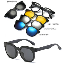 Load image into Gallery viewer, Optical Eyeglasses Frame Men Women With 4 Clip On Magnets Polarized Sunglasses Myopia  Glasses Spectacle Frame For Male YQ329