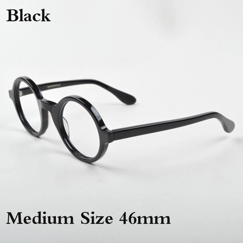 Optical Eyeglasses Frame Men Women With Case&Box Vintage Round Johnny Depp Computer Glasses Spectacle Frame Male Clear Lens