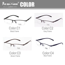Load image into Gallery viewer, Optical Eyeglasses Frame Rectangle Prescription Glasses Super Light Stainless Steel Eyewear Frames TR90 Temple Spectacles 9963