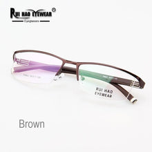 Load image into Gallery viewer, Optical Eyeglasses Frame Rectangle Prescription Glasses Super Light Stainless Steel Eyewear Frames TR90 Temple Spectacles 9963