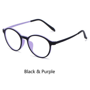 Optical Glasses Frame Women Ultralight Pure Titanium Glasses Frame Men Round Big Spectacles Frame Prescription Glasses