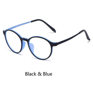 Optical Glasses Frame Women Ultralight Pure Titanium Glasses Frame Men Round Big Spectacles Frame Prescription Glasses