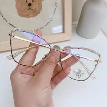 Carica l&#39;immagine nel visualizzatore di Gallery, Optical Prescription Frame Women&#39;s Retro Eyewear Ｎew Fashion Ultra Light Alloy Cat Eye Glasses Anti-blue Light EyeglassesF93019