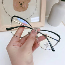 Carica l&#39;immagine nel visualizzatore di Gallery, Optical Prescription Frame Women&#39;s Retro Eyewear Ｎew Fashion Ultra Light Alloy Cat Eye Glasses Anti-blue Light EyeglassesF93019