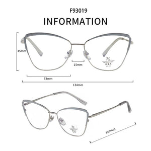 Optical Prescription Frame Women's Retro Eyewear Ｎew Fashion Ultra Light Alloy Cat Eye Glasses Anti-blue Light EyeglassesF93019