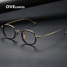 Load image into Gallery viewer, Optical Pure Titanium Retro Glasses Frame Women Men  Vintage eyeglasses frames Myopia Prescription glasses Korean eyewear