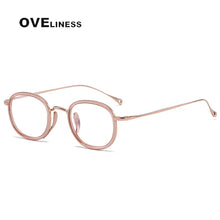 Load image into Gallery viewer, Optical Pure Titanium Retro Glasses Frame Women Men  Vintage eyeglasses frames Myopia Prescription glasses Korean eyewear