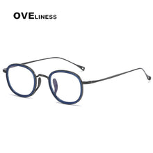 Load image into Gallery viewer, Optical Pure Titanium Retro Glasses Frame Women Men  Vintage eyeglasses frames Myopia Prescription glasses Korean eyewear
