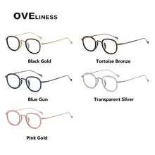 Load image into Gallery viewer, Optical Pure Titanium Retro Glasses Frame Women Men  Vintage eyeglasses frames Myopia Prescription glasses Korean eyewear