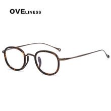 Load image into Gallery viewer, Optical Pure Titanium Retro Glasses Frame Women Men  Vintage eyeglasses frames Myopia Prescription glasses Korean eyewear