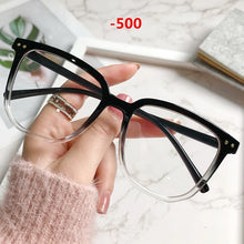 Load image into Gallery viewer, Oulylan -1.0 1.5 2.0 2.5 to -6 Finished Myopia Glasses Women Men  Nearsighted Eyewear Oversized Eyeglasses with Diopters Minus