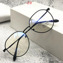 Load image into Gallery viewer, Oulylan -1.0-1.5-2.0 to-4.0 Metal Finished Myopia Glasses Men Women Anti Blue Light Eyeglasses Prescription Shortsighted Eyewear