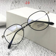 Load image into Gallery viewer, Oulylan -1.0-1.5-2.0 to-4.0 Metal Finished Myopia Glasses Men Women Anti Blue Light Eyeglasses Prescription Shortsighted Eyewear