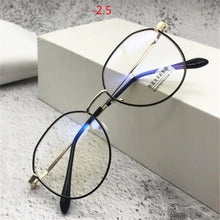 Load image into Gallery viewer, Oulylan -1.0-1.5-2.0 to-4.0 Metal Finished Myopia Glasses Men Women Anti Blue Light Eyeglasses Prescription Shortsighted Eyewear