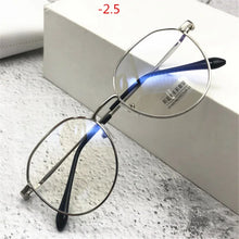 Load image into Gallery viewer, Oulylan -1.0-1.5-2.0 to-4.0 Metal Finished Myopia Glasses Men Women Anti Blue Light Eyeglasses Prescription Shortsighted Eyewear