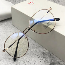 Load image into Gallery viewer, Oulylan -1.0-1.5-2.0 to-4.0 Metal Finished Myopia Glasses Men Women Anti Blue Light Eyeglasses Prescription Shortsighted Eyewear