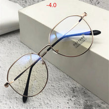 Load image into Gallery viewer, Oulylan -1.0-1.5-2.0 to-4.0 Metal Finished Myopia Glasses Men Women Anti Blue Light Eyeglasses Prescription Shortsighted Eyewear