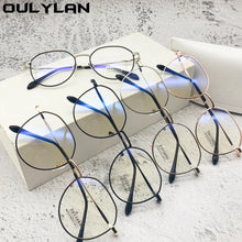 Load image into Gallery viewer, Oulylan -1.0-1.5-2.0 to-4.0 Metal Finished Myopia Glasses Men Women Anti Blue Light Eyeglasses Prescription Shortsighted Eyewear