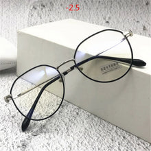 Load image into Gallery viewer, Oulylan -1.0-1.5-2.0 to-4.0 Metal Finished Myopia Glasses Men Women Anti Blue Light Eyeglasses Prescription Shortsighted Eyewear