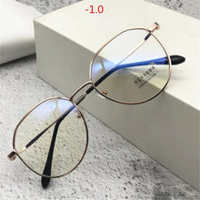Load image into Gallery viewer, Oulylan -1.0-1.5-2.0 to-4.0 Metal Finished Myopia Glasses Men Women Anti Blue Light Eyeglasses Prescription Shortsighted Eyewear