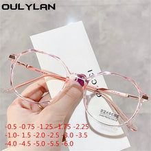 Load image into Gallery viewer, Oulylan -1.75 2.0 2.5 3.0 Finished Myopia Glasses Women Men Blue Light Blocking Glasses Students Shortsighted Eyeglasses -1.5