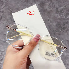 Load image into Gallery viewer, Oulylan -1.75 2.0 2.5 3.0 Finished Myopia Glasses Women Men Blue Light Blocking Glasses Students Shortsighted Eyeglasses -1.5