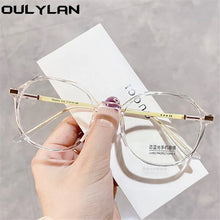 Load image into Gallery viewer, Oulylan -1.75 2.0 2.5 3.0 Finished Myopia Glasses Women Men Blue Light Blocking Glasses Students Shortsighted Eyeglasses -1.5