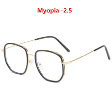 Load image into Gallery viewer, Oulylan Anti Blue Light Finished Myopia Glasses Men Women Oversized Shortsighted Eyewear Student Diopter -0.5 1.0 1.5 2.0 2.5