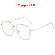 Load image into Gallery viewer, Oulylan Anti Blue Light Finished Myopia Glasses Men Women Oversized Shortsighted Eyewear Student Diopter -0.5 1.0 1.5 2.0 2.5