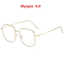 Load image into Gallery viewer, Oulylan Anti Blue Light Finished Myopia Glasses Men Women Oversized Shortsighted Eyewear Student Diopter -0.5 1.0 1.5 2.0 2.5