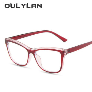 Oulylan Blue Light Blocking Eyeglasses Frame Women Fashion Anti Blue Light Glasses Frames Optical Computer Decorative Eyewear