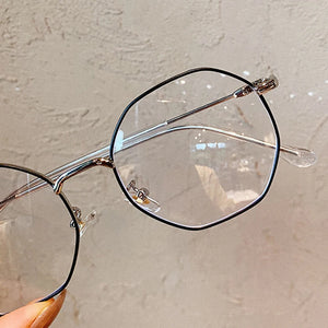 Oulylan Blue Light Blocking Glasses Women Men Retro Optical Spectacles Frames Metal Eyeglasses Computer Eyewear for Gaming