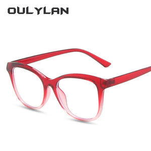 Oulylan Fashion Anti Blue Light Glasses Frame Women Transparent Computer Eyeglasses Ladies Prescription Spectacle Frame