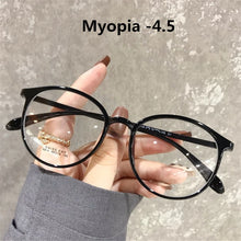Carica l&#39;immagine nel visualizzatore di Gallery, Oulylan Finished Myopia Glasses  Minus Glasses Frame With Degree Round Women Nearsighted Eyewear 0 -1.0 1.5  2.0 2.5 To -6.0