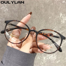 Carica l&#39;immagine nel visualizzatore di Gallery, Oulylan Finished Myopia Glasses  Minus Glasses Frame With Degree Round Women Nearsighted Eyewear 0 -1.0 1.5  2.0 2.5 To -6.0