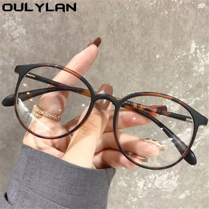 Oulylan Finished Myopia Glasses  Minus Glasses Frame With Degree Round Women Nearsighted Eyewear 0 -1.0 1.5  2.0 2.5 To -6.0