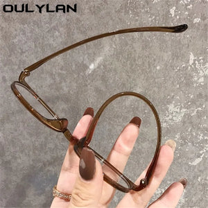 Oulylan Finished Myopia Glasses  Minus Glasses Frame With Degree Round Women Nearsighted Eyewear 0 -1.0 1.5  2.0 2.5 To -6.0