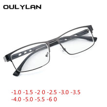 Load image into Gallery viewer, Oulylan Finished Myopia Glasses Women Men Vintage Square Metal Frame Design  Students Short Sight Eyewear for Unisex