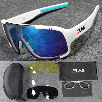 Outdoor Cycling Glasses Mountain Bike Goggles Bicycle ELAX Sunglasses Men Women Unisex Mirror Lens