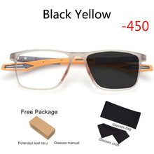 Carica l&#39;immagine nel visualizzatore di Gallery, Outdoor Photochromic TR90 Myopia Glasses Men Women Anti-Blue Ray Customizable Prescription Glasses External Sunshade Full frame