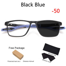 Carica l&#39;immagine nel visualizzatore di Gallery, Outdoor Photochromic TR90 Myopia Glasses Men Women Anti-Blue Ray Customizable Prescription Glasses External Sunshade Full frame