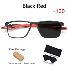 Carica l&#39;immagine nel visualizzatore di Gallery, Outdoor Photochromic TR90 Myopia Glasses Men Women Anti-Blue Ray Customizable Prescription Glasses External Sunshade Full frame