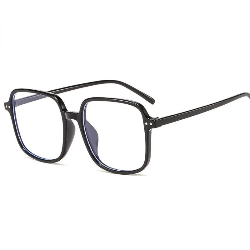 Oversized Black Square Glasses Frame Luxury Designer Anti Blue Blocking Computer Eyeglass Frames Big Clear Lens Glasses