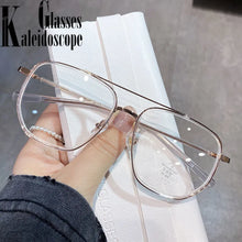 Load image into Gallery viewer, Oversized Finished Myopia Glasses Men Women Double Beam
Shortsighted Eyeglasses Computer Eyewear Diopter -1.0 1.5 2.0 2.5 To -4