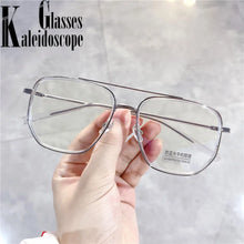 Load image into Gallery viewer, Oversized Finished Myopia Glasses Men Women Double Beam
Shortsighted Eyeglasses Computer Eyewear Diopter -1.0 1.5 2.0 2.5 To -4