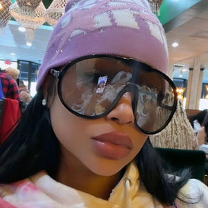 Oversized One Piece Sunglasses Women Men Luxury Brand Designer Sunglasses Ladies Retro Pilot Gradient Eyewear Y2K