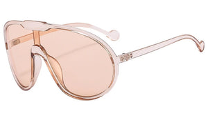 Oversized One Piece Sunglasses Women Men Luxury Brand Designer Sunglasses Ladies Retro Pilot Gradient Eyewear Y2K