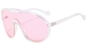 Oversized One Piece Sunglasses Women Men Luxury Brand Designer Sunglasses Ladies Retro Pilot Gradient Eyewear Y2K